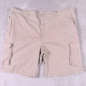 True Nation Ripstop Cargo Shorts Men's 48 Khaki Big Tall Utility Casual Gorpcore